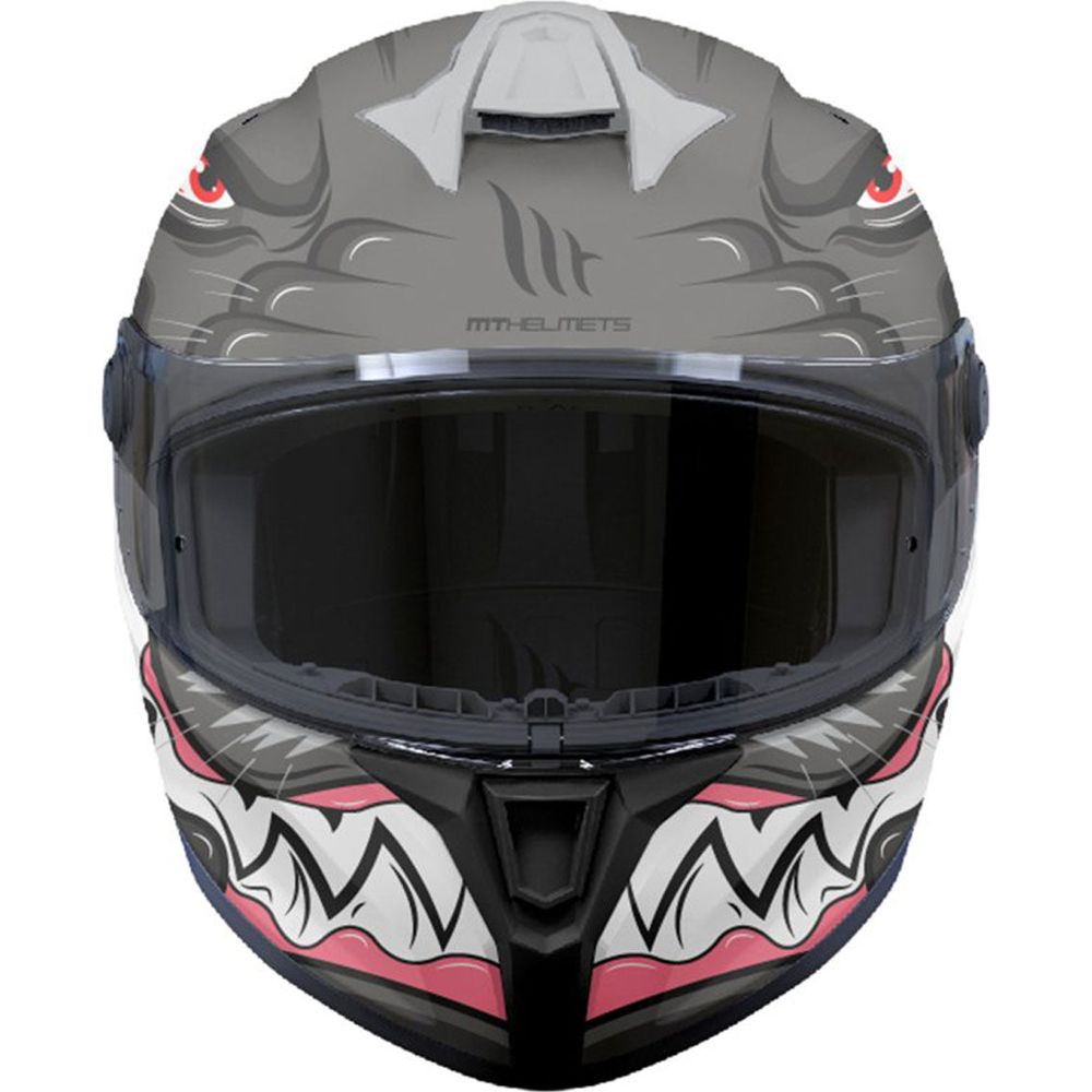 MT Targo S Toby C1 Full Face Helmet Matt Grey (Image 2) - ThrottleChimp