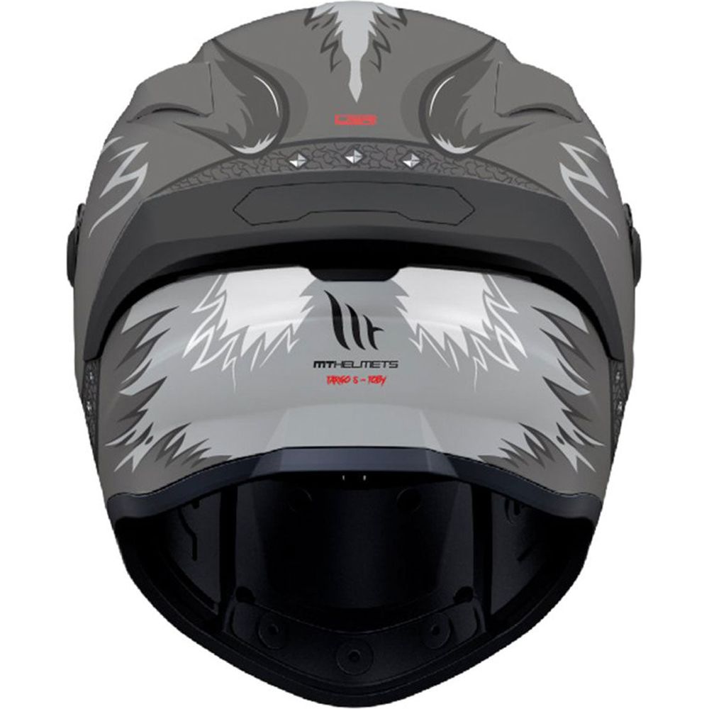 MT Targo S Toby C1 Full Face Helmet Matt Grey (Image 3) - ThrottleChimp