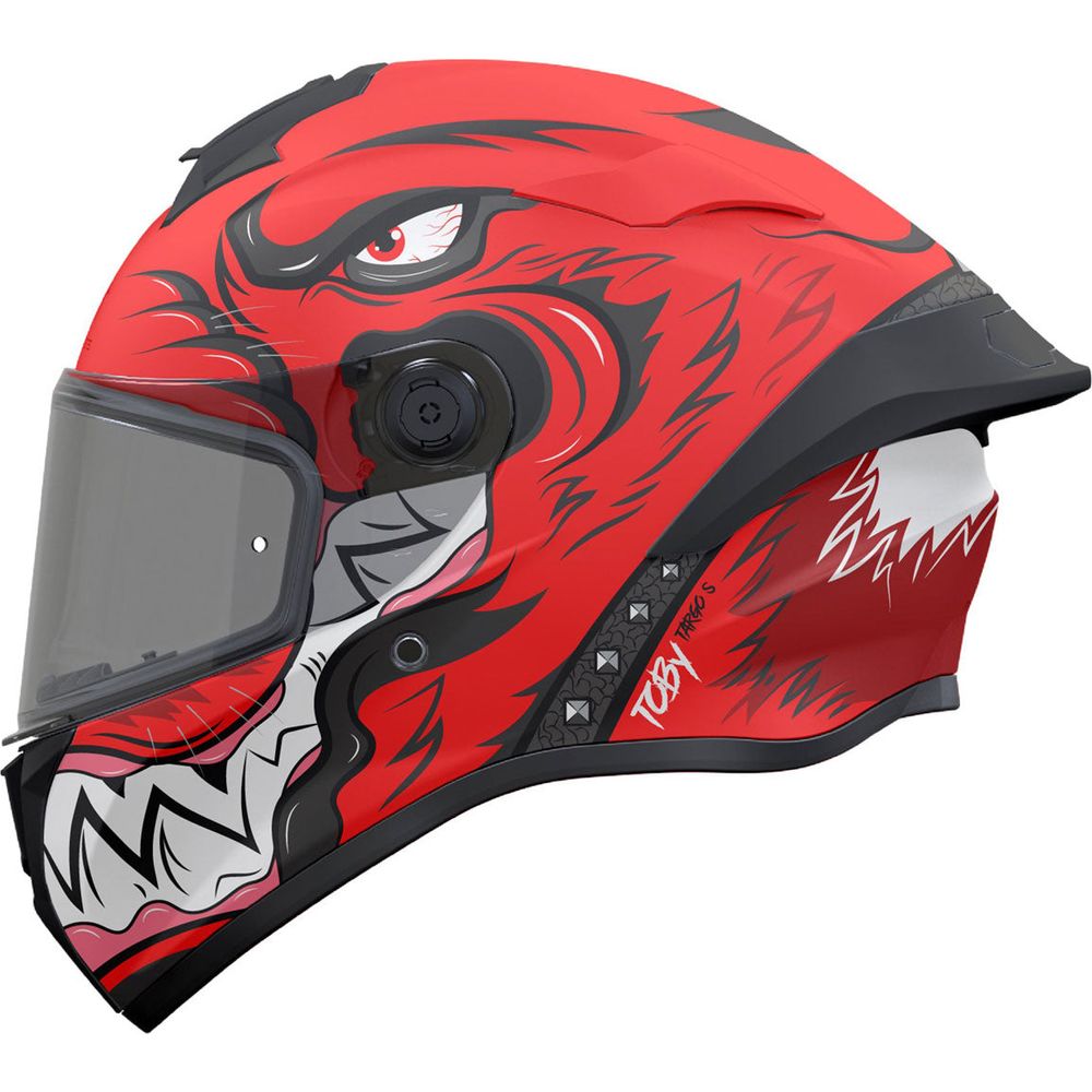 MT Targo S Toby C5 Full Face Helmet Matt Red - ThrottleChimp