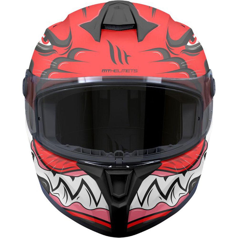 MT Targo S Toby C5 Full Face Helmet Matt Red (Image 2) - ThrottleChimp