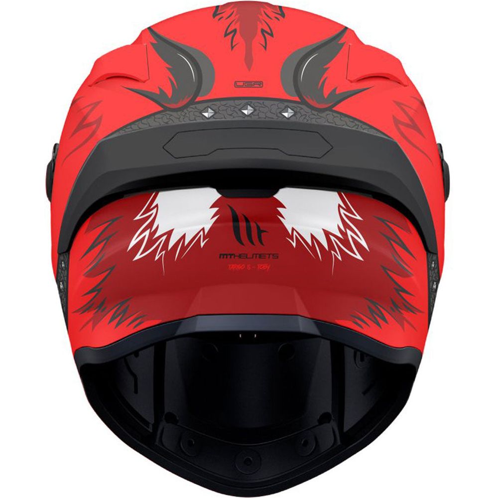 MT Targo S Toby C5 Full Face Helmet Matt Red (Image 3) - ThrottleChimp