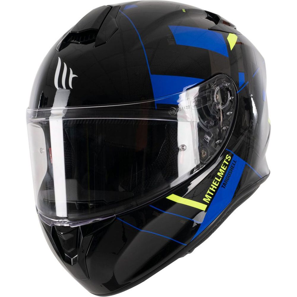 MT Targo Veneris A1 Full Face Helmet Gloss Blue (Image 2) - ThrottleChimp