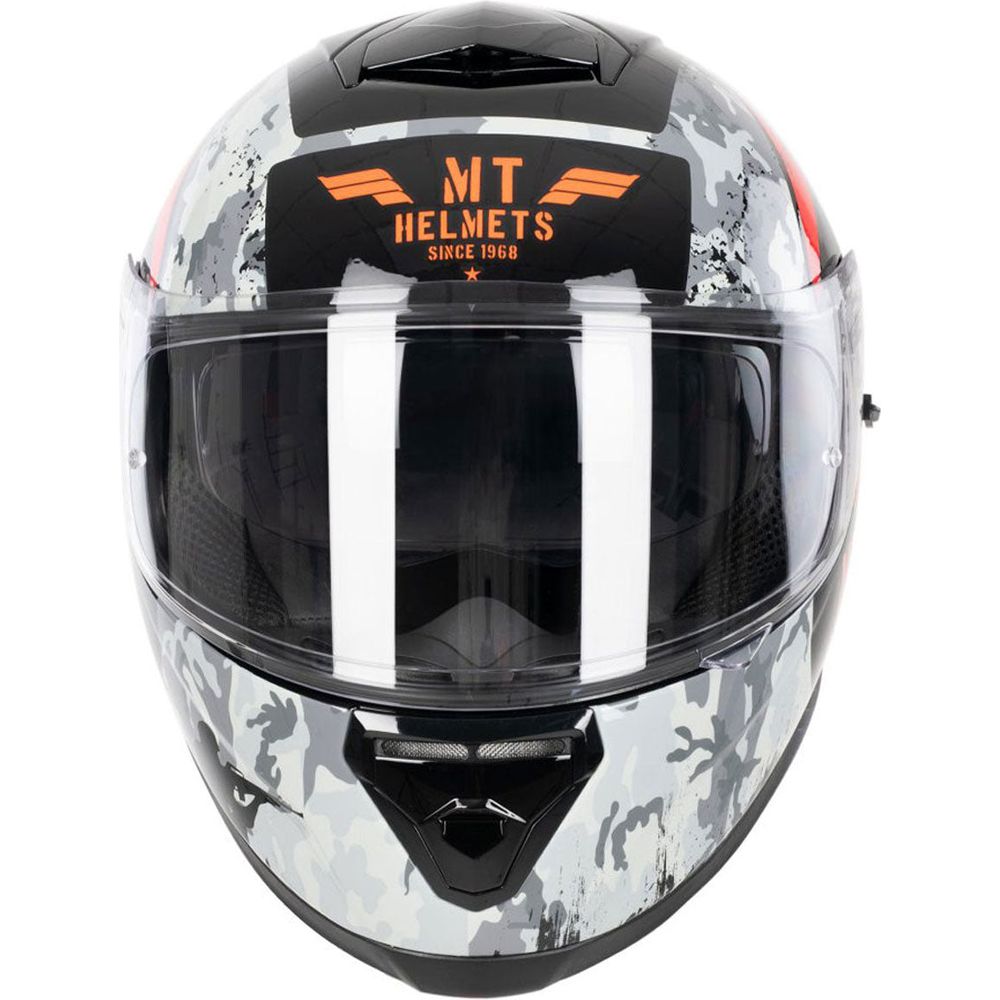 MT Thunder 3 Sniper Full Face Helmet Gloss Black / Orange (Image 3) - ThrottleChimp