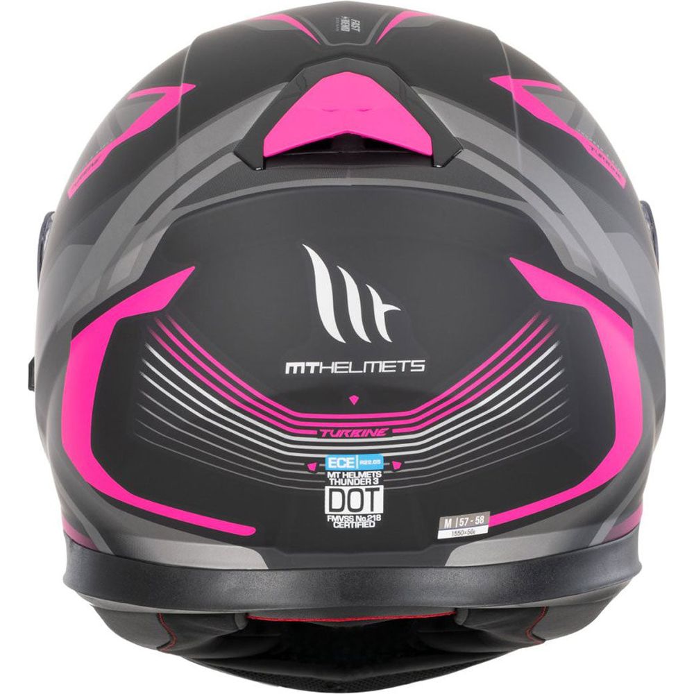 MT Thunder 3 Turbine C8 Full Face Helmet Matt Pink FREE 1 YEAR Returns, FREE UK Delivery | ThrottleChimp