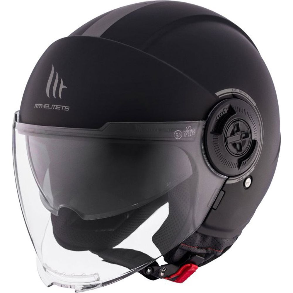 MT Viale SV S Solid A1 Open Face Helmet Matt Black - ThrottleChimp