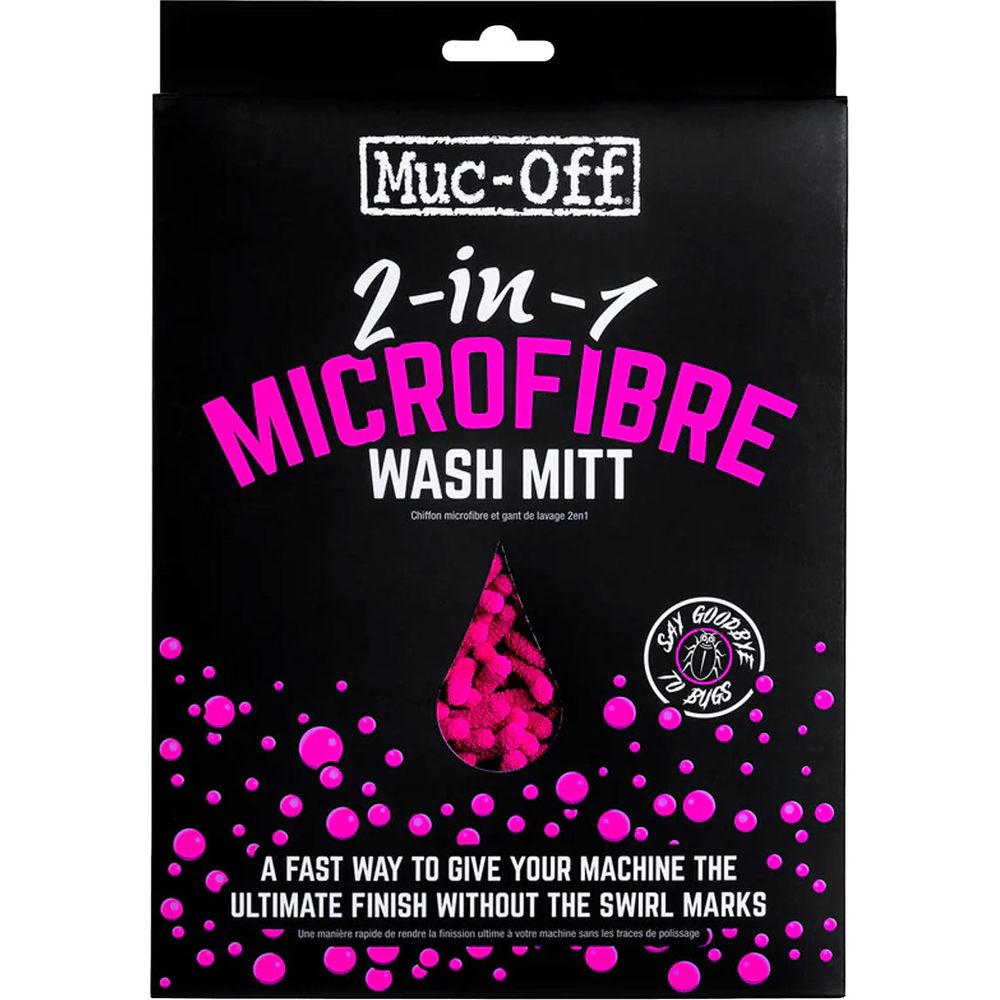 Muc-Off 2 In 1 Chennile Microfibre Washing Mitt Pink FREE 1 YEAR Returns, FREE UK Delivery | ThrottleChimp