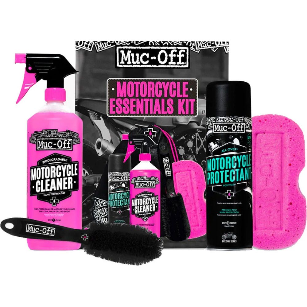 Muc-Off Motorcycle Cleaning Essential Kit FREE 1 YEAR Returns, FREE UK Delivery | ThrottleChimp