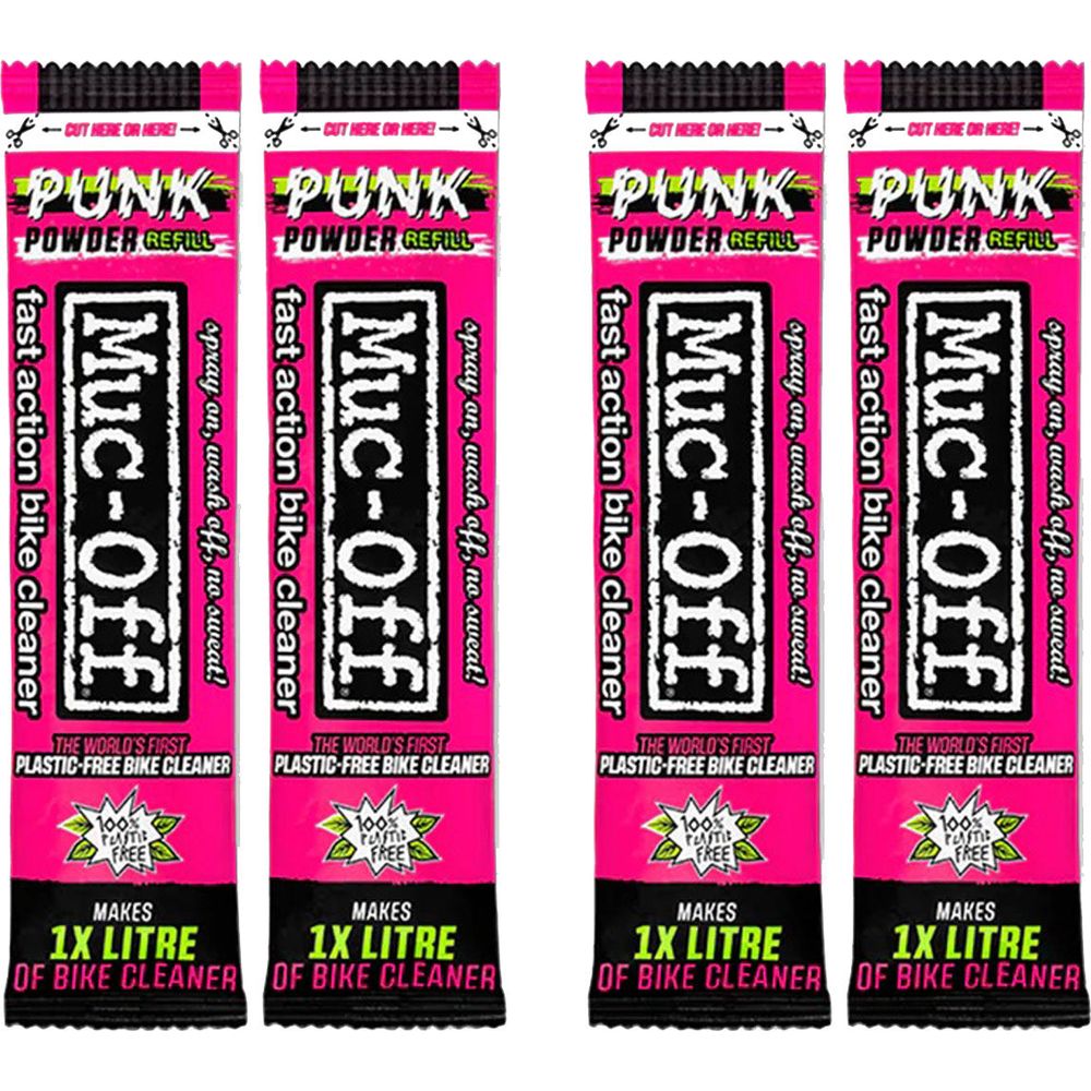 Muc-Off Punk Powder Motorcycle Cleaner Pack of 4 & Bottle For Life Bundle (Image 3) - ThrottleChimp