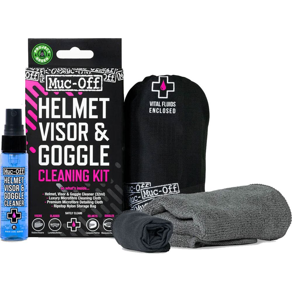 Muc-Off Cleaning Kit For Visors / Lens / Goggles FREE 1 YEAR Returns, FREE UK Delivery | ThrottleChimp