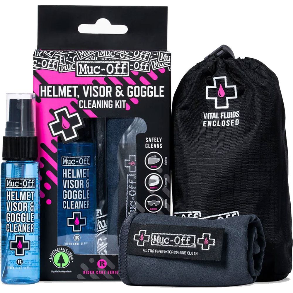 Muc-Off Cleaning Kit For Visors / Lens / Goggles FREE 1 YEAR Returns, FREE UK Delivery | ThrottleChimp