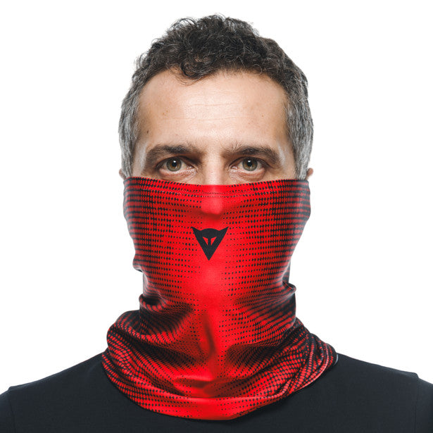 Dainese Coolmax Neck Gaiter Demon Red / Black (Image 2) - ThrottleChimp