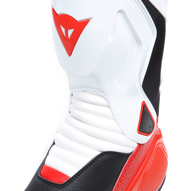 Dainese Nexus 2 Air Leather Boots Black / White / Lava Red (Image 6) - ThrottleChimp