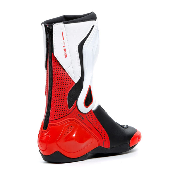 Dainese Nexus 2 Air Leather Boots Black / White / Lava Red (Image 3) - ThrottleChimp