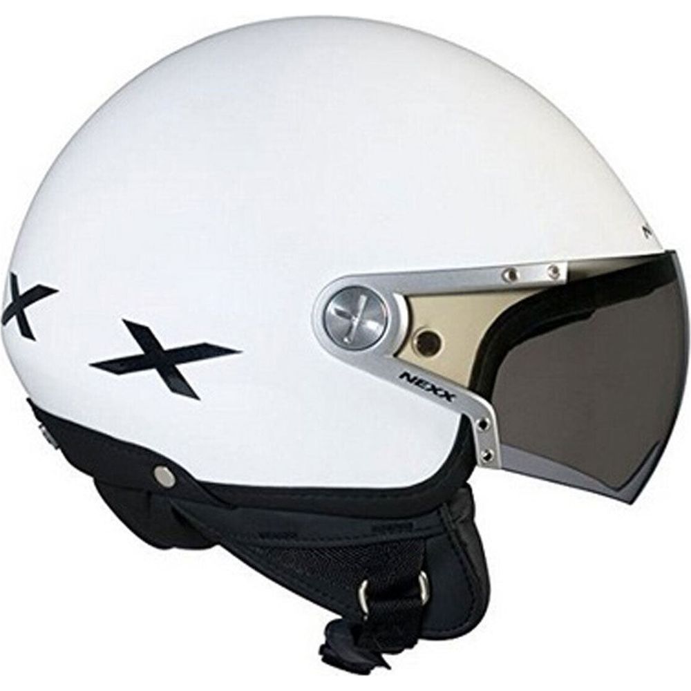 Nexx SX60 Rap Open Face Helmet Shiny White FREE 1 YEAR Returns, FREE UK Delivery | ThrottleChimp