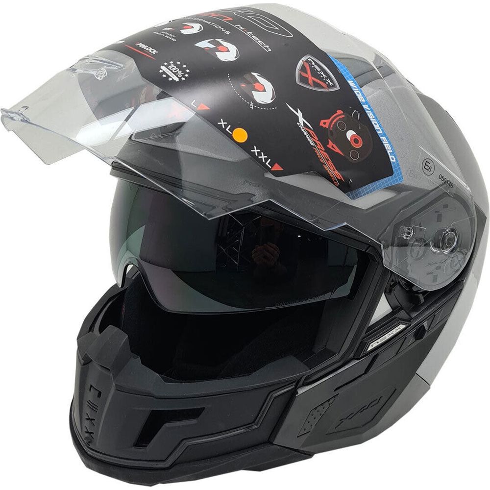 Nexx X.40 Maxijet Flip Up Helmet Titanium Graphite / Black - ThrottleChimp