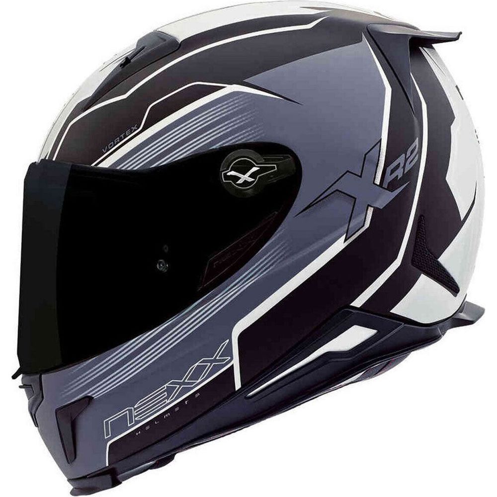 Nexx X.R2 Vortex Full Face Helmet Black / White / Grey FREE 1 YEAR Returns, FREE UK Delivery | ThrottleChimp