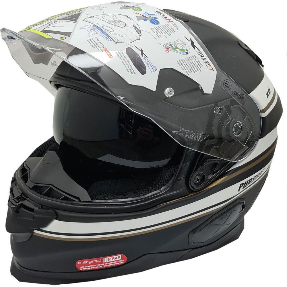 Nexx X.T1 Pursuit Full Face Helmet Matt Black / White - ThrottleChimp