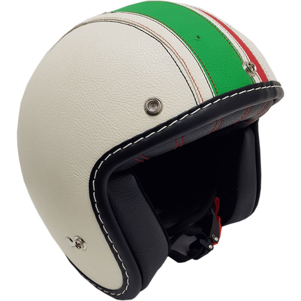 Nitro X580 LE Open Face Helmet White / Red / Green FREE 1 YEAR Returns, FREE UK Delivery | ThrottleChimp