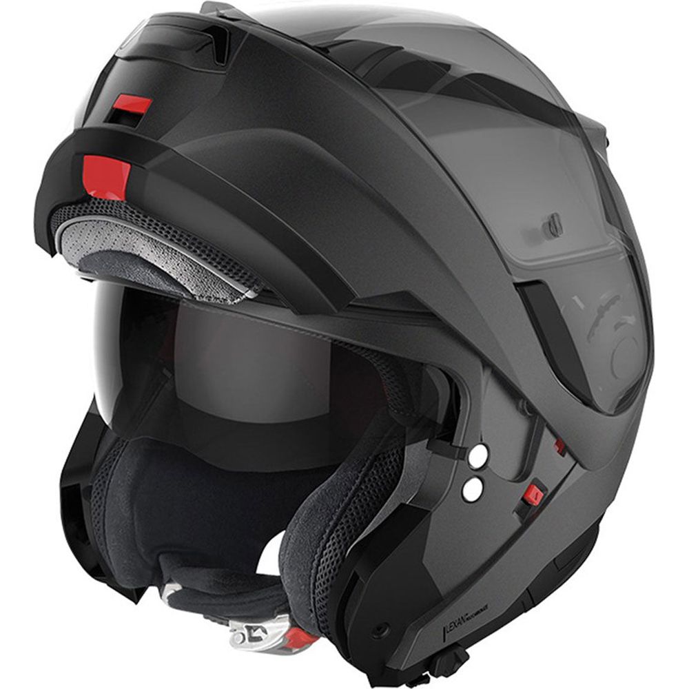 Nolan N100-6 Classic N-Com Modular Flip-Up Helmet Flat Vulcan Grey FREE 1 YEAR Returns, FREE UK Delivery | ThrottleChimp