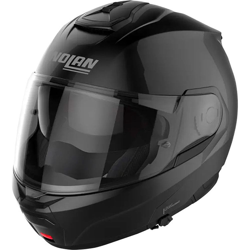 Nolan N100-6 Classic N-Com Modular Flip-Up Helmet Gloss Black FREE 1 YEAR Returns, FREE UK Delivery | ThrottleChimp