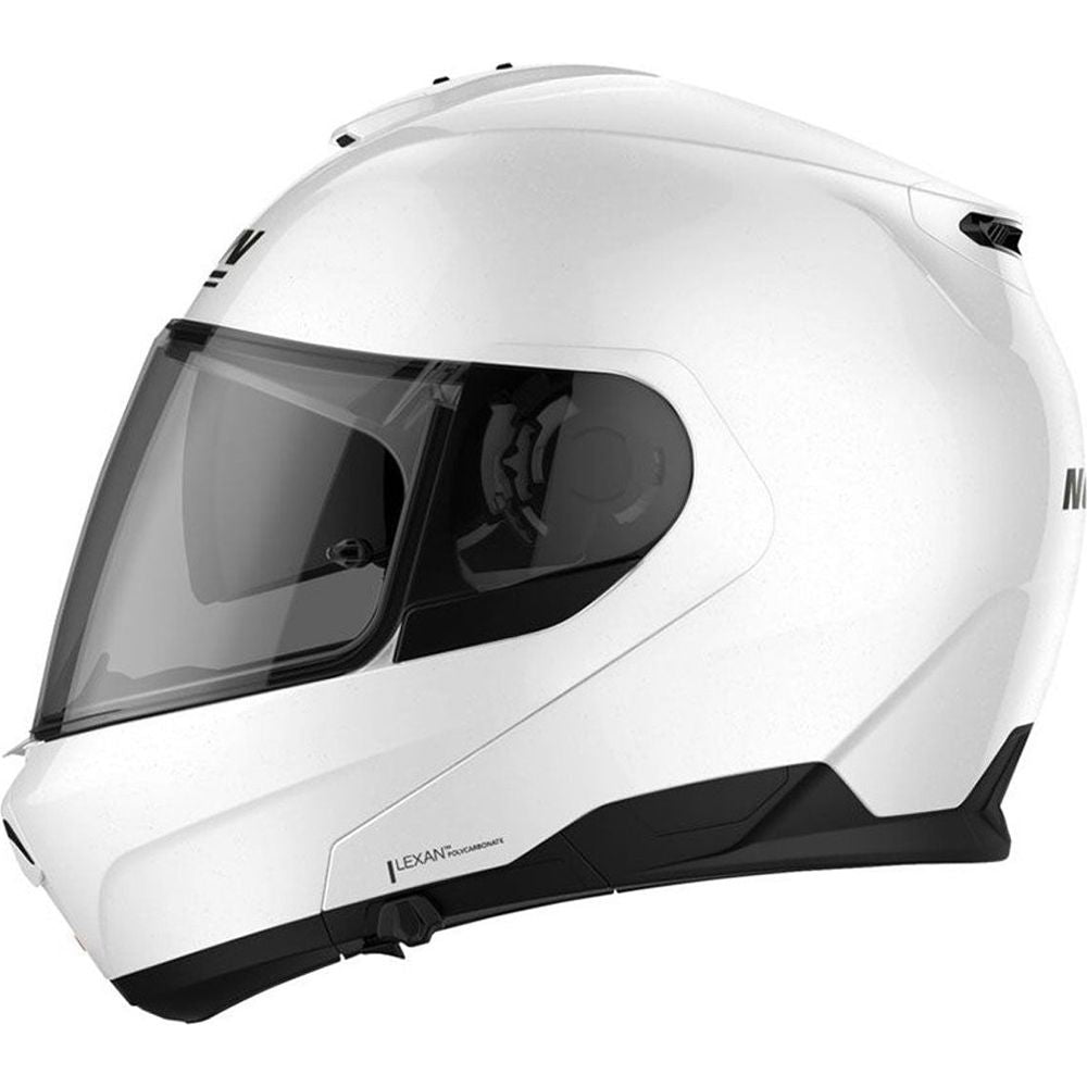 Nolan N100-6 Classic N-Com Modular Flip-Up Helmet Metal White (Image 4) - ThrottleChimp