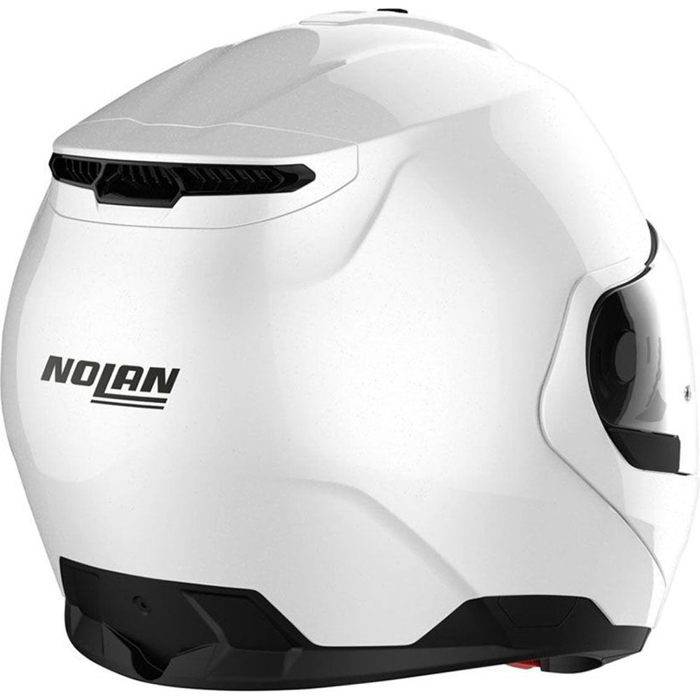 Nolan N100-6 Classic N-Com Modular Flip-Up Helmet Metal White (Image 5) - ThrottleChimp