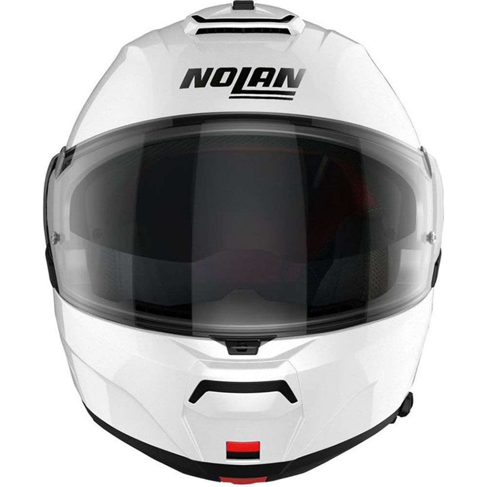 Nolan N100-6 Classic N-Com Modular Flip-Up Helmet Metal White (Image 3) - ThrottleChimp