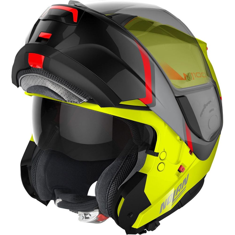 Nolan N100-6 Paloma N-Com Modular Flip-Up Helmet LED Yellow (Image 3) - ThrottleChimp