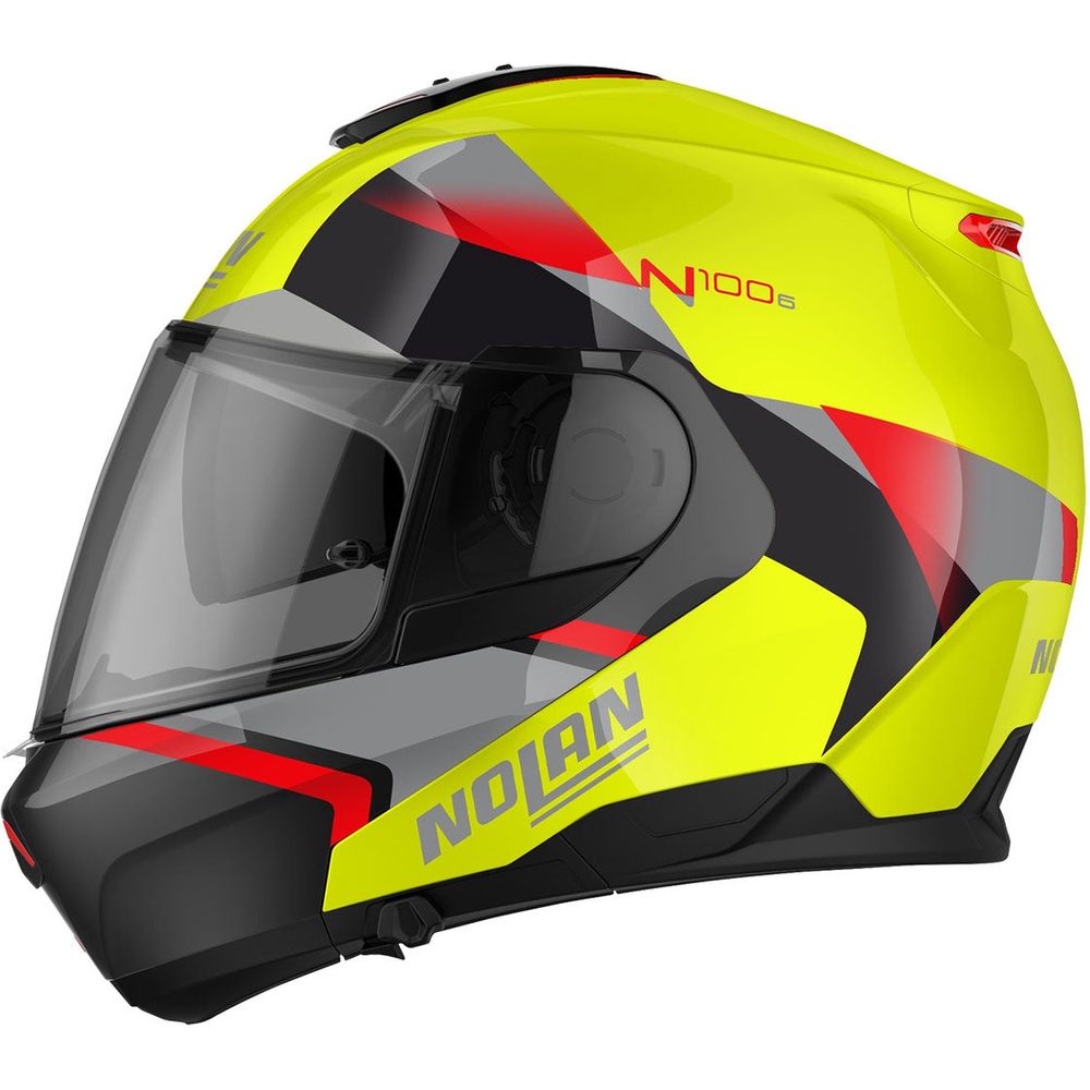 Nolan N100-6 Paloma N-Com Modular Flip-Up Helmet LED Yellow (Image 4) - ThrottleChimp