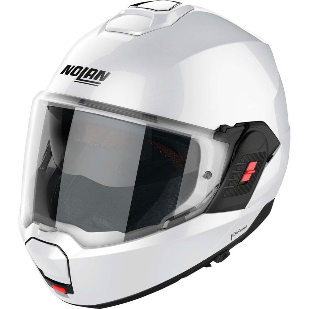 Nolan N120-1 Classic N-Com Modular Flip-Up Helmet Metal White FREE 1 YEAR Returns, FREE UK Delivery | ThrottleChimp