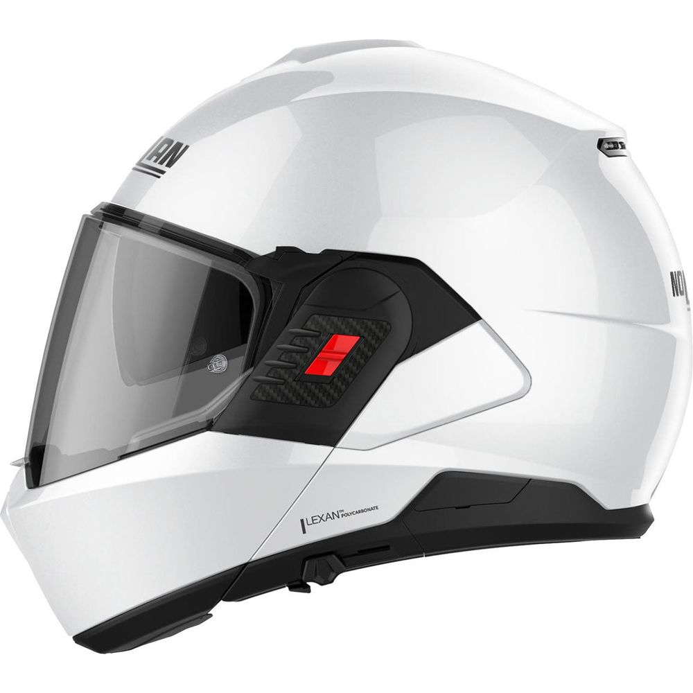 Nolan N120-1 Classic N-Com Modular Flip-Up Helmet Metal White (Image 3) - ThrottleChimp