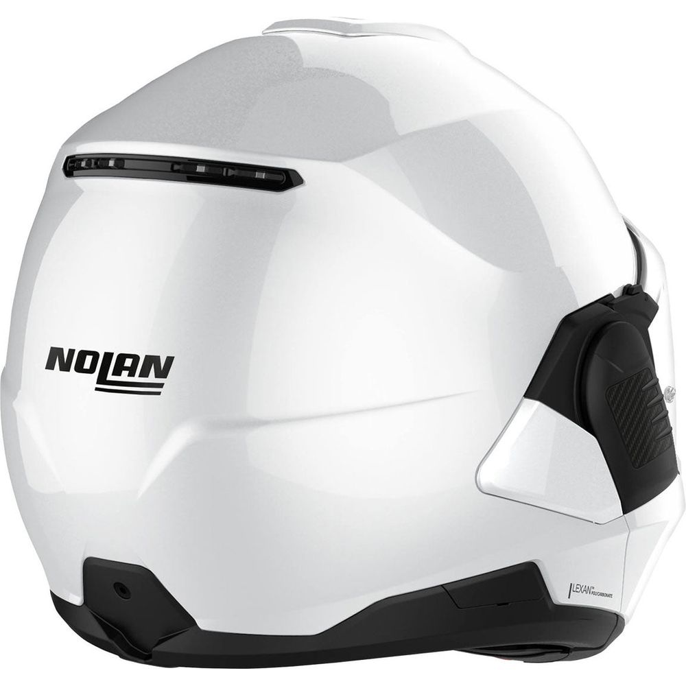 Nolan N120-1 Classic N-Com Modular Flip-Up Helmet Metal White (Image 5) - ThrottleChimp