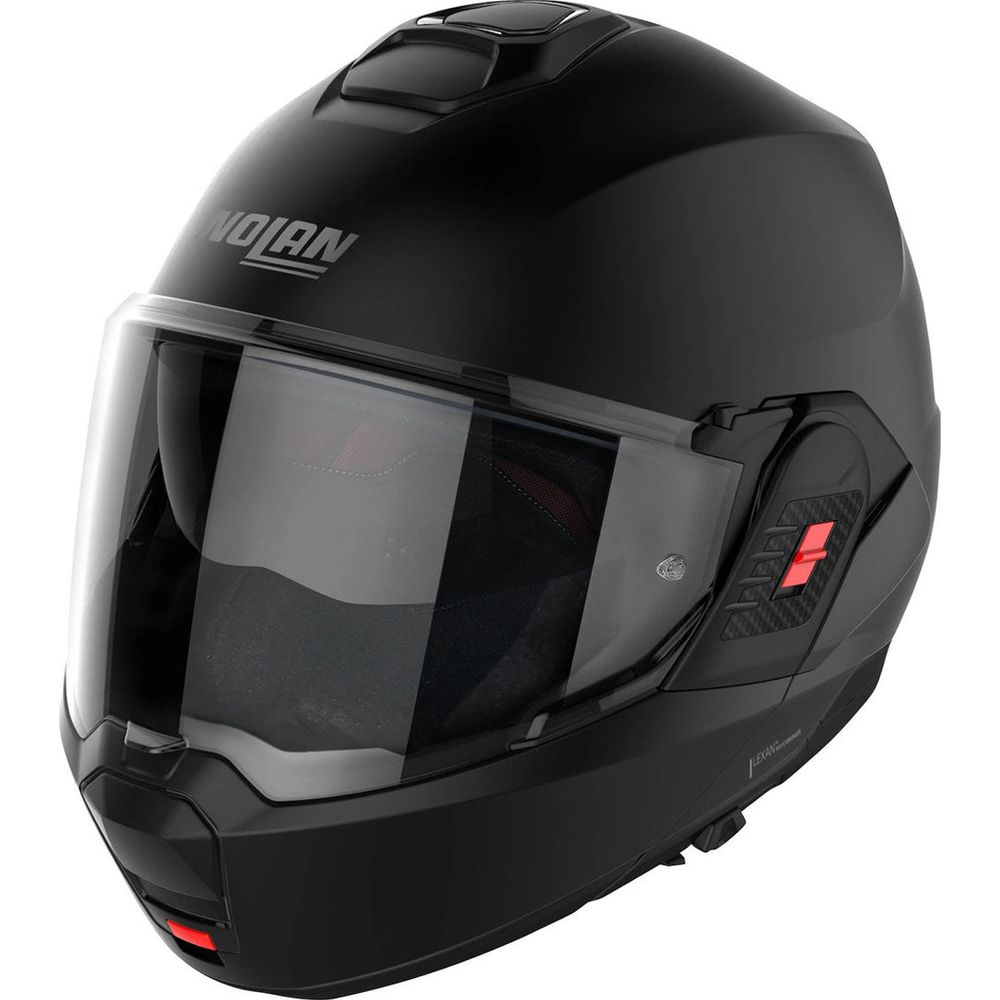 Nolan N120-1 Classic N-Com Modular Flip-Up Helmet Flat Black FREE 1 YEAR Returns, FREE UK Delivery | ThrottleChimp