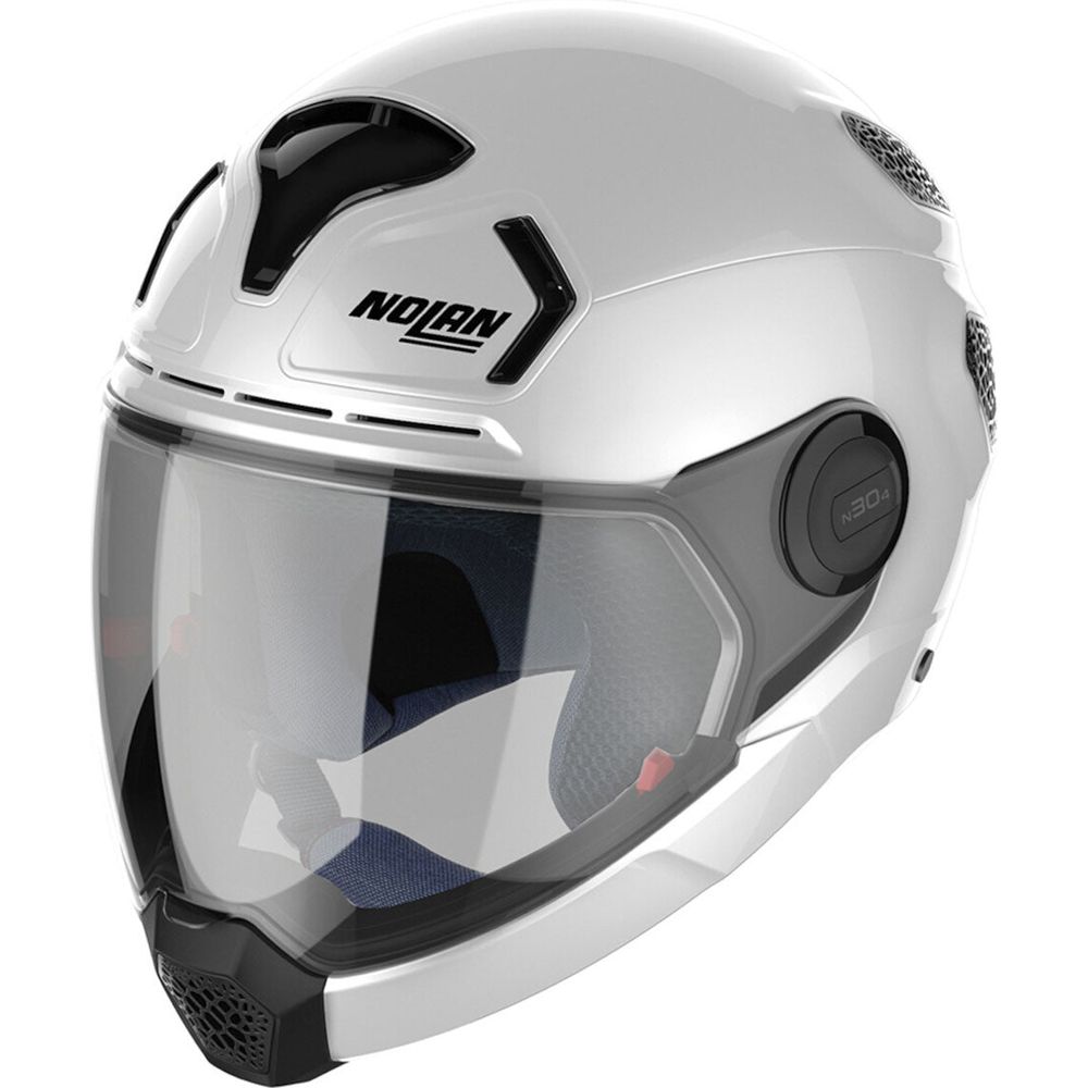 Nolan N30-4 VP Classic Hybrid Helmet Metal White FREE 1 YEAR Returns, FREE UK Delivery | ThrottleChimp