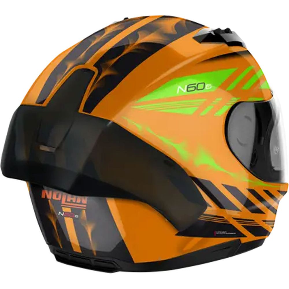 Nolan N60-6 Sport Hot Foot Full Face Helmet LED Orange (Image 3) - ThrottleChimp