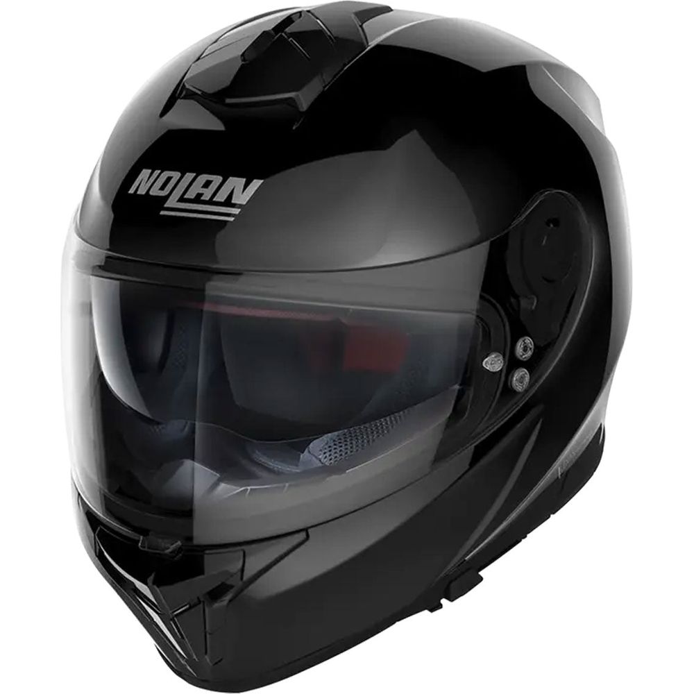 Nolan N80-8 Classic N-Com Full Face Helmet Glossy Black - ThrottleChimp