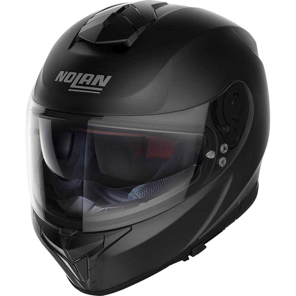 Nolan N80-8 Classic N-Com Full Face Helmet Flat Black FREE 1 YEAR Returns, FREE UK Delivery | ThrottleChimp