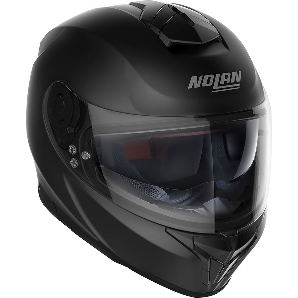 Nolan N80-8 Classic N-Com Full Face Helmet Flat Black FREE 1 YEAR Returns, FREE UK Delivery | ThrottleChimp