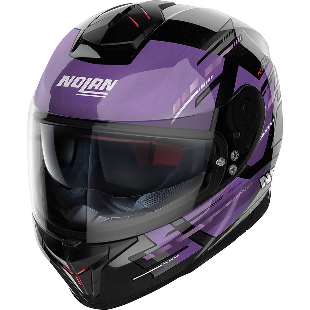 Nolan N80-8 Meteor N-Com Full Face Helmet Metal Black / Purple FREE 1 YEAR Returns, FREE UK Delivery | ThrottleChimp