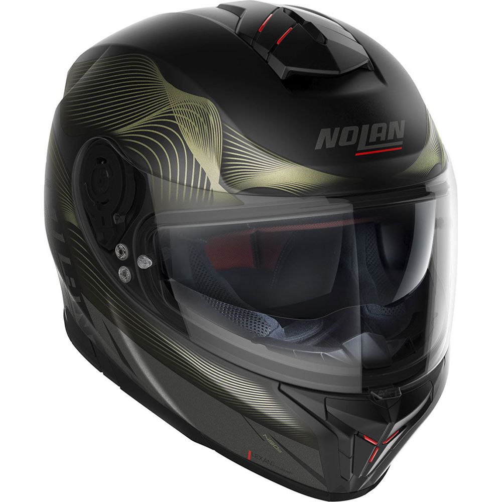 Nolan N80-8 Powerglide N-Com Full Face Helmet Flat Black / Gold (Image 3) - ThrottleChimp