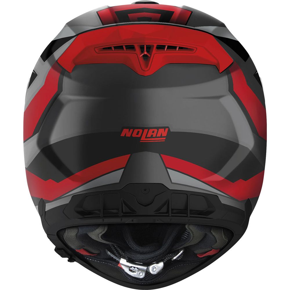 Nolan N80-8 Wanted N-Com Full Face Helmet Flat Lava / Red (Image 5) - ThrottleChimp