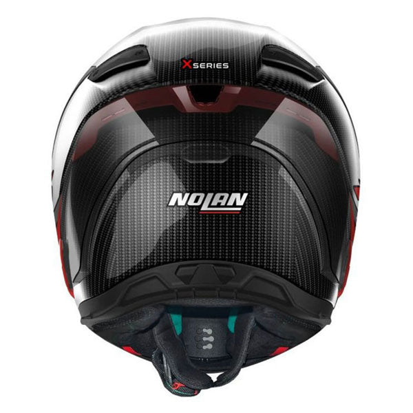 Nolan X-804 RS Ultra Carbon Hot Lap Full Face Helmet Carbon / Red (Image 5) - ThrottleChimp