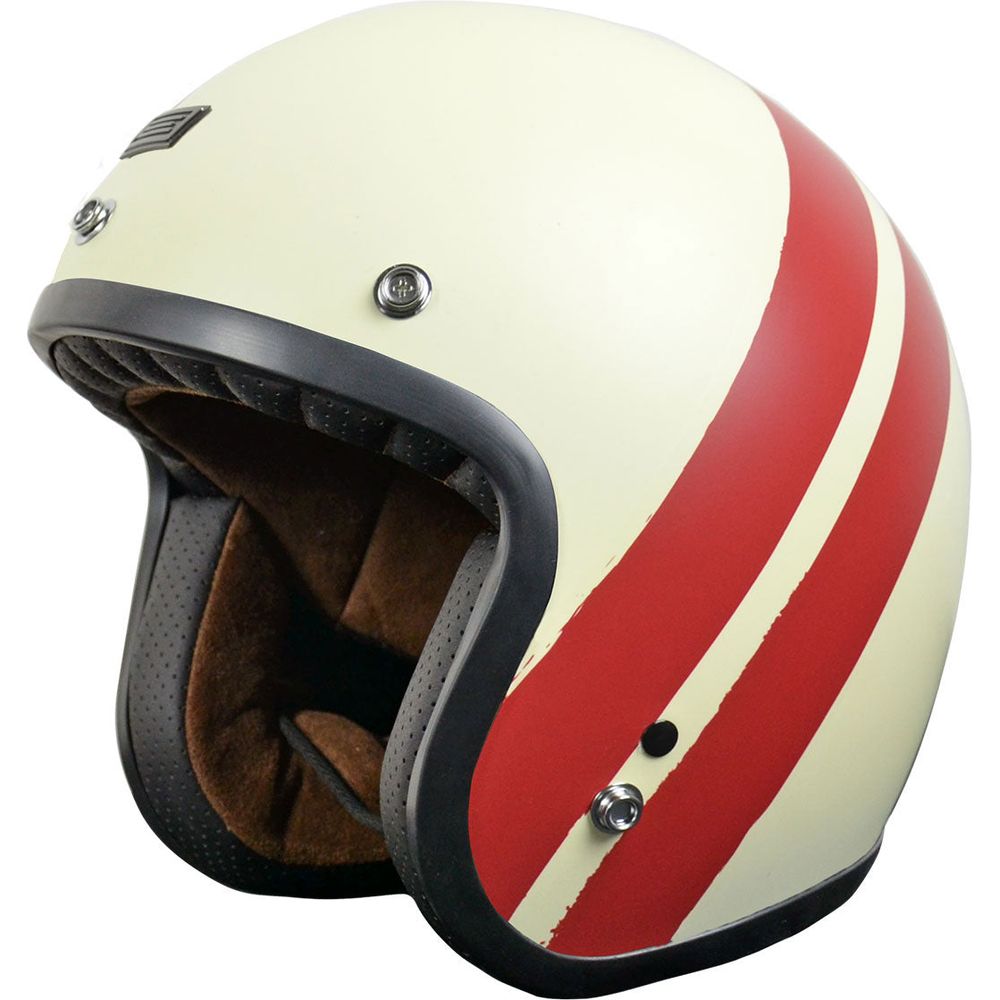 Origine Primo ECE 22.05 Open Face Helmet Jack Red / White - ThrottleChimp