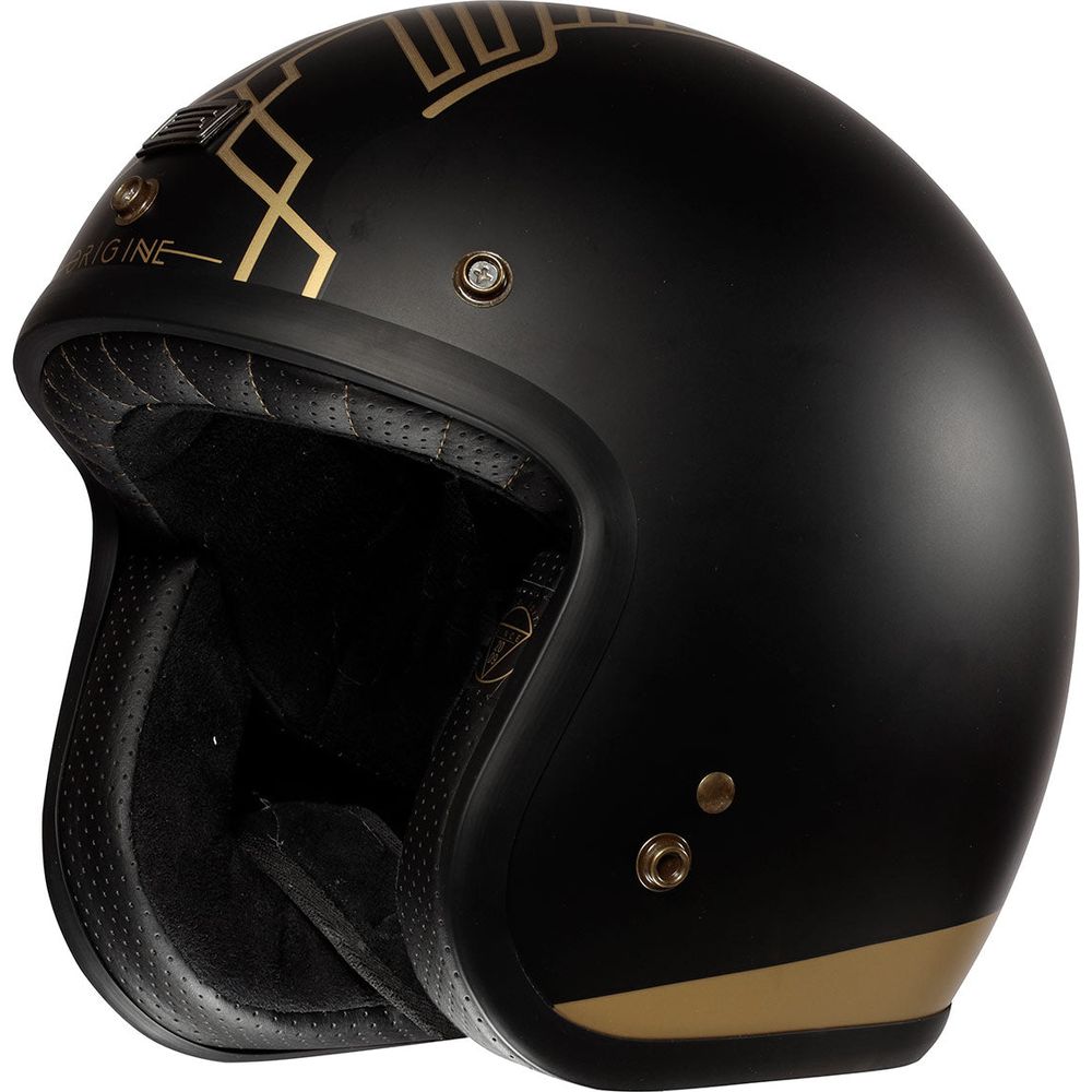 Origine Primo ECE 22.05 Open Face Helmet Limited Edition Ten Matt Black - ThrottleChimp