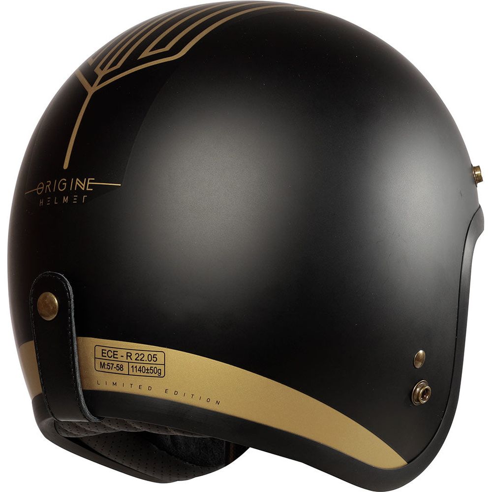 Origine Primo ECE 22.05 Open Face Helmet Limited Edition Ten Matt Black (Image 5) - ThrottleChimp