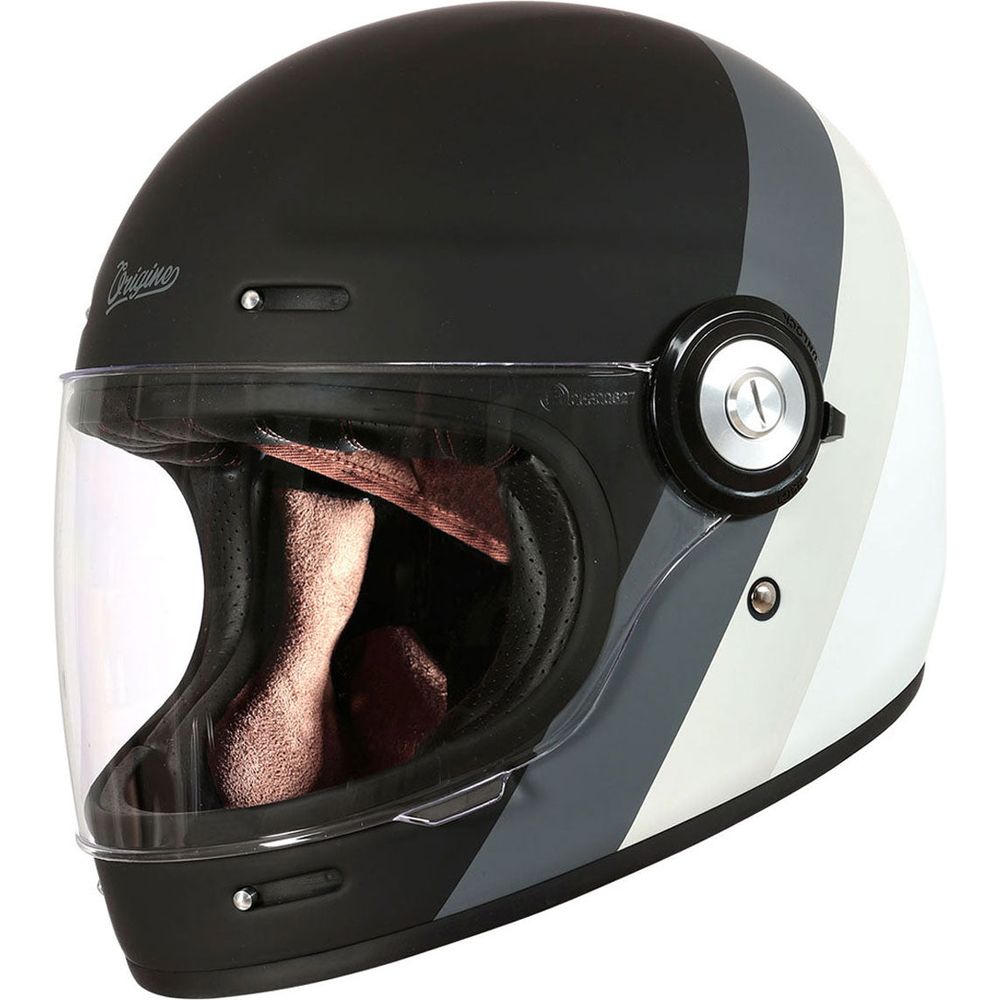 Origine Vega ECE 22.06 Full Face Helmet Primitive Matt Black / Dark Grey / Light Grey / White - ThrottleChimp