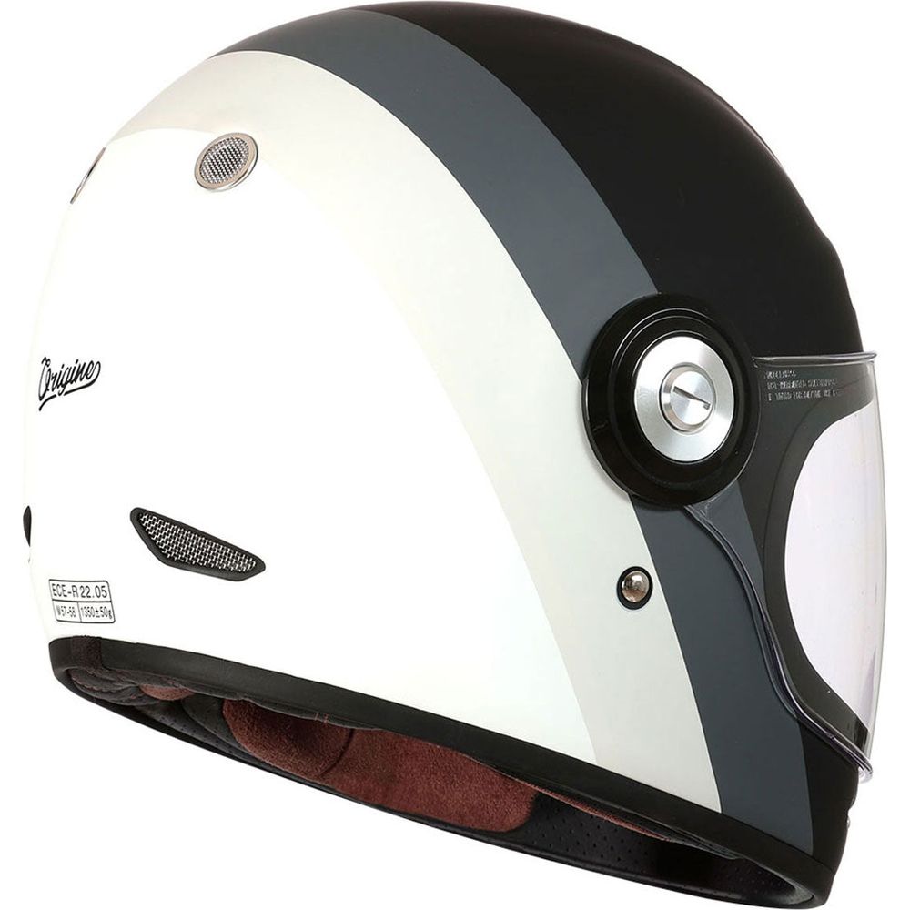 Origine Vega ECE 22.06 Full Face Helmet Primitive Matt Black / Dark Grey / Light Grey / White (Image 2) - ThrottleChimp