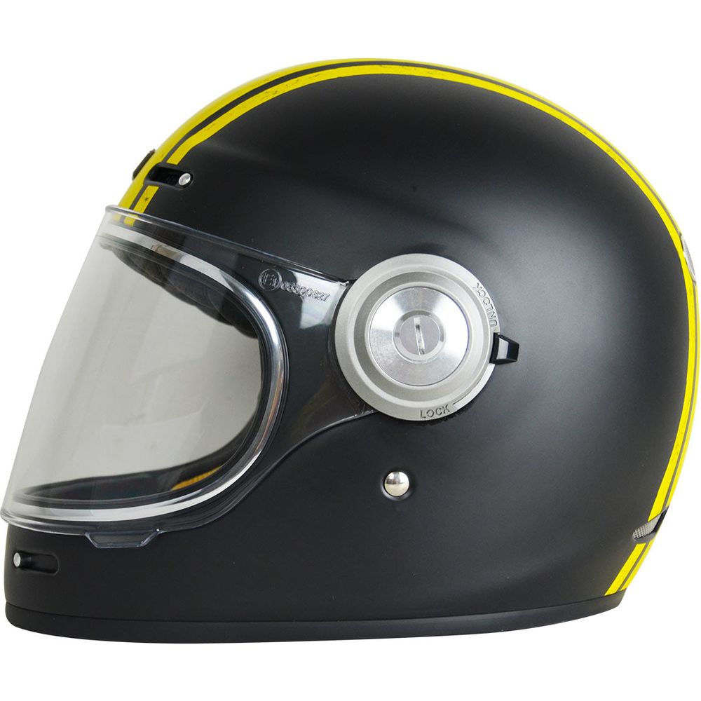 Origine Vega ECE 22.05 Full Face Helmet Custom Black / Yellow (Image 3) - ThrottleChimp