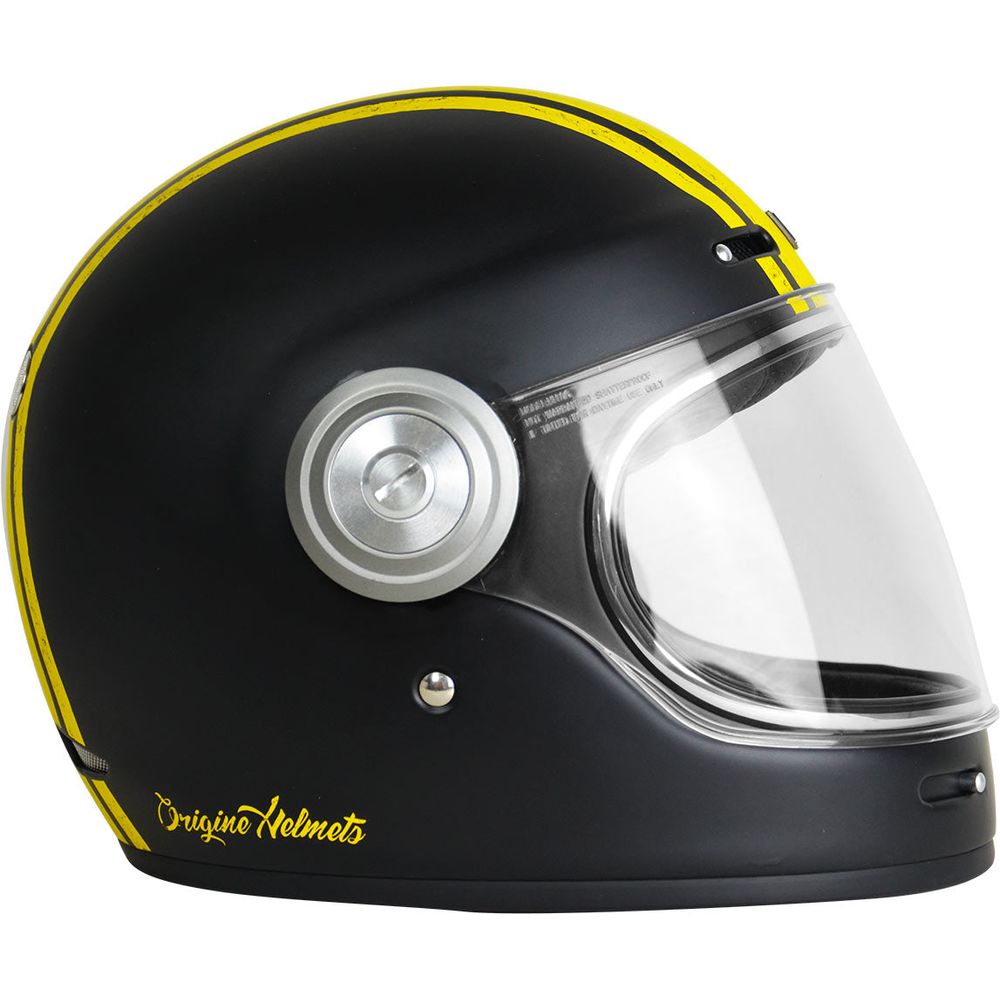 Origine Vega ECE 22.05 Full Face Helmet Custom Black / Yellow (Image 4) - ThrottleChimp