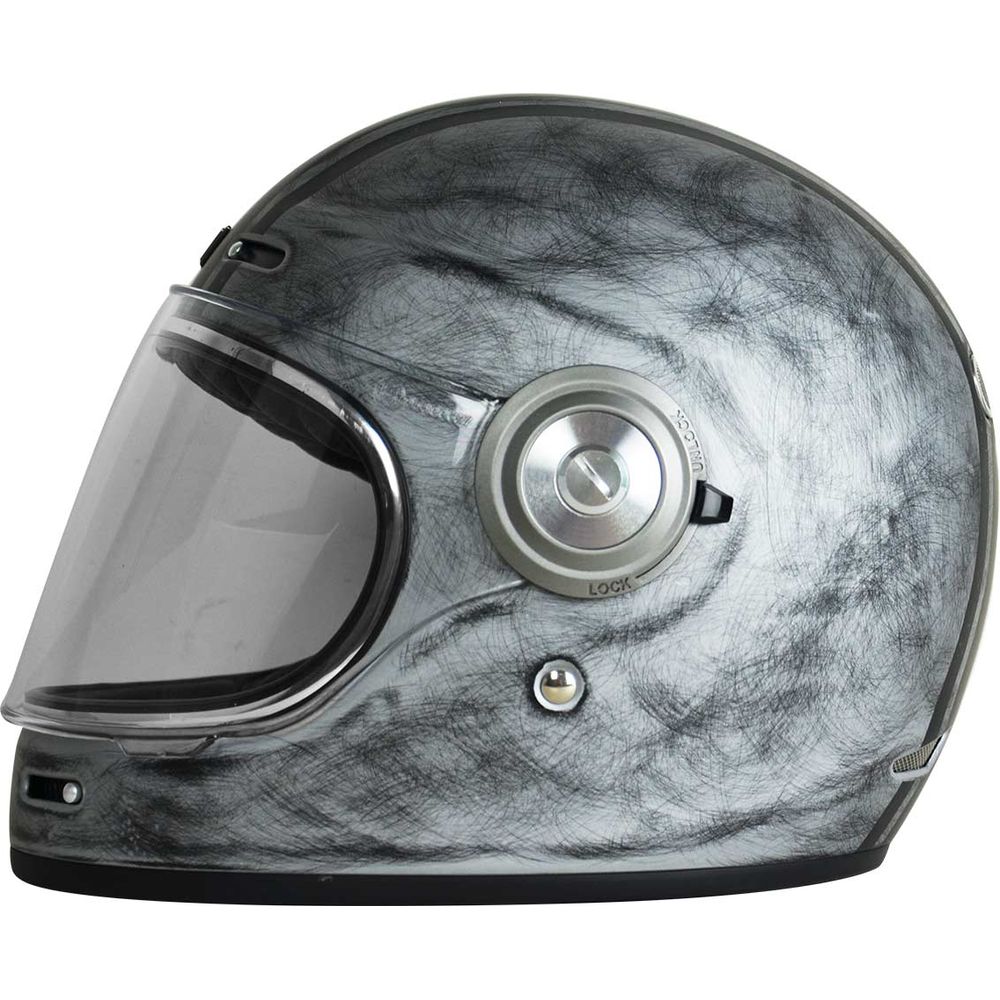 Origine Vega ECE 22.05 Full Face Helmet Custom Silver / Black (Image 3) - ThrottleChimp